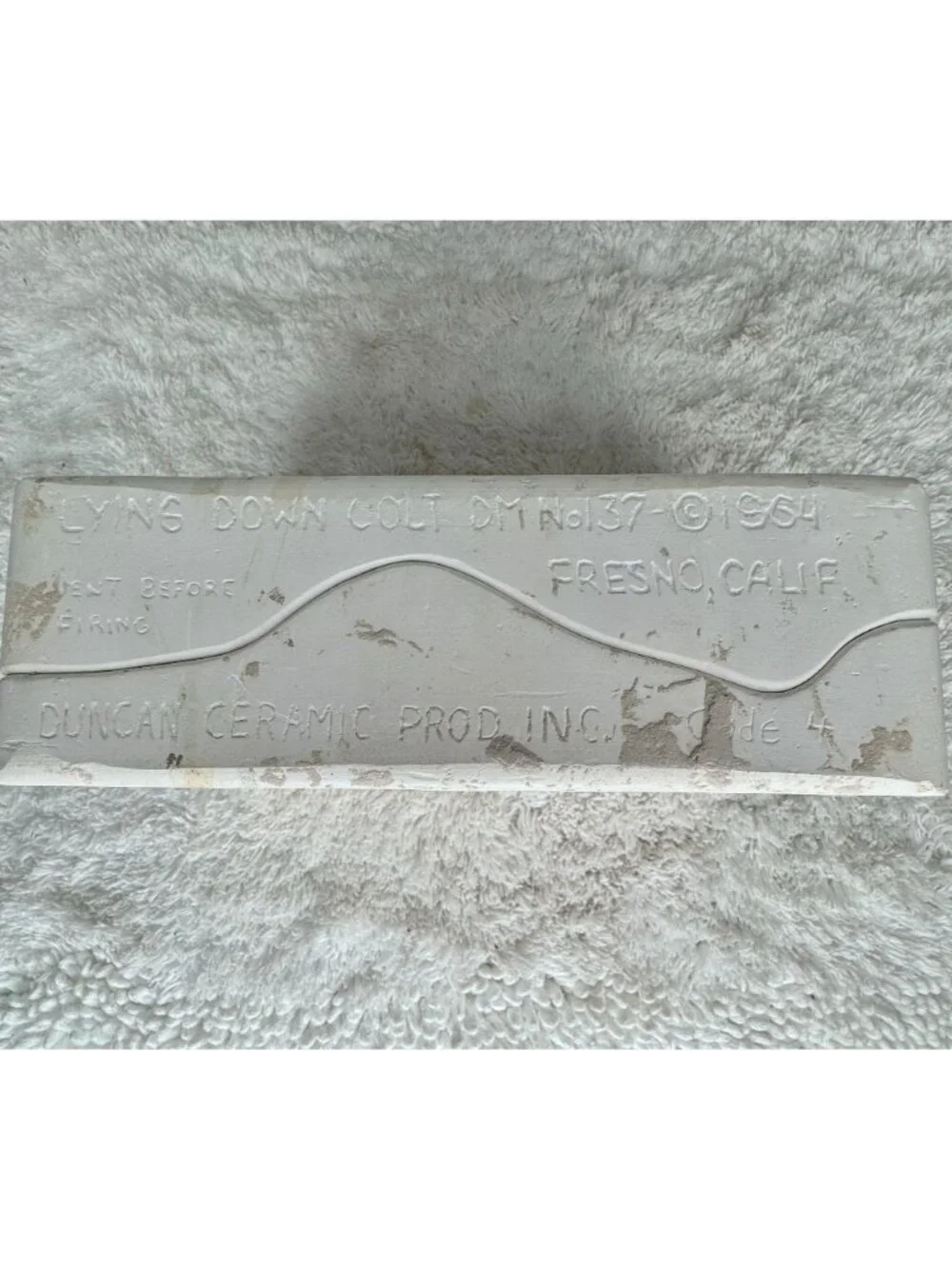 Vintage 1964 Duncan Ceramic Products Ceramic Slip Casting Mold DM-137 LYING DOWN